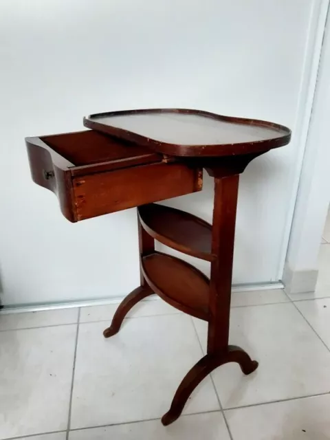 Petite console ancienne avec tiroir de forme très atypique 2