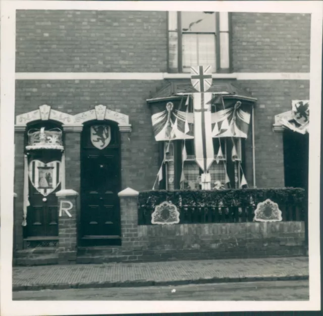 Photograph House Great Hampton Street Birmingham  1953 Coronation Decorations