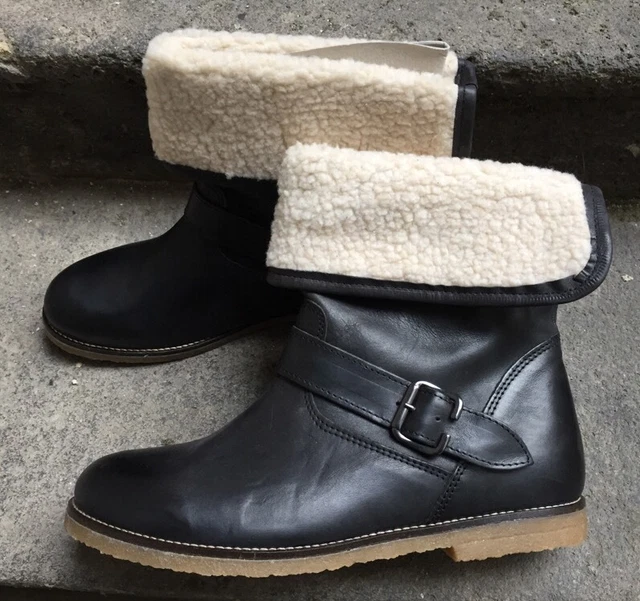 Destockage : Bottines Fourrees Marque Impact Cuir Noir @ T 40 @ Neuf 119€ @ N413 2