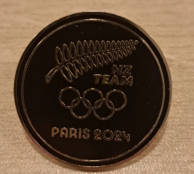 1 PIN OLYMPIC Paris 2024 national olympic committee NOC TEAM NZ NEW