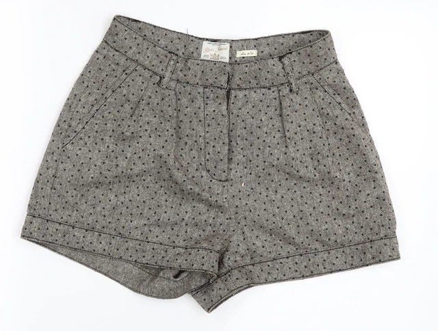 Pantaloncini caldi da donna beige poliestere River Island taglia 8 regolari