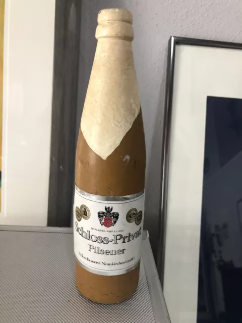 Bierflasche aus Holz Schloss, Brauerei Neunkirchen /Saar❗️Rarität ❗️