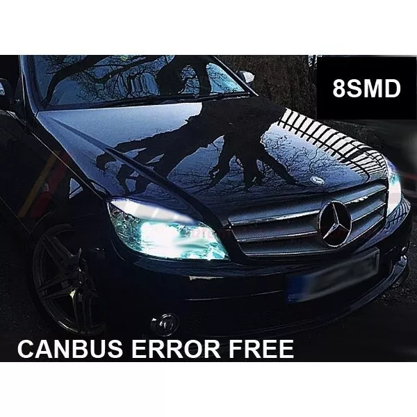 * MERCEDES C-CLASS W204 XENON COOL WHITE LED SIDELIGHT BULBS ERROR x4 BULBS