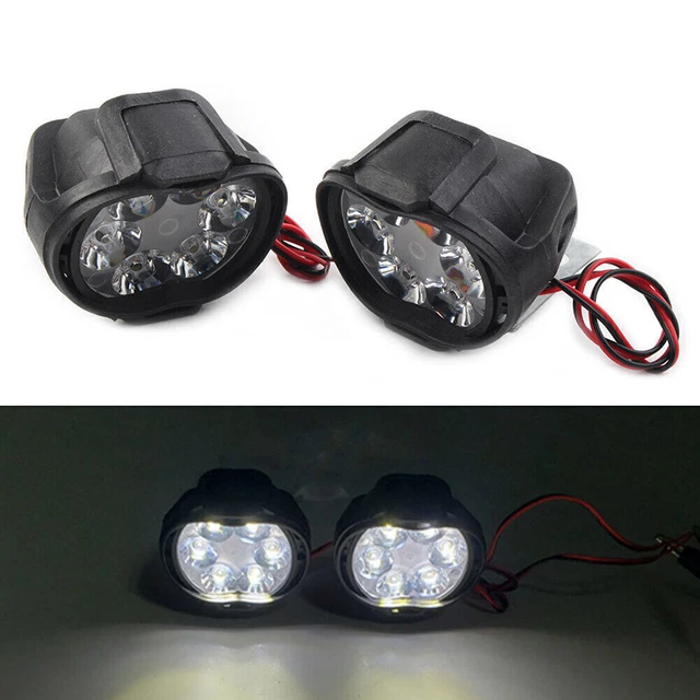 2pcs Car Motorcycle 6 LED Headlight Spot Fog Light Head Front Lamp With Switch