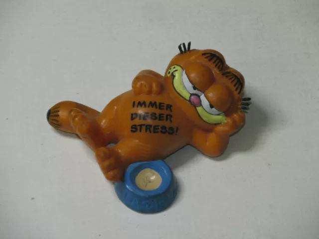 Garfield Figur mit Lasagne Bully W.Germany 1981 - immer dieser Stress