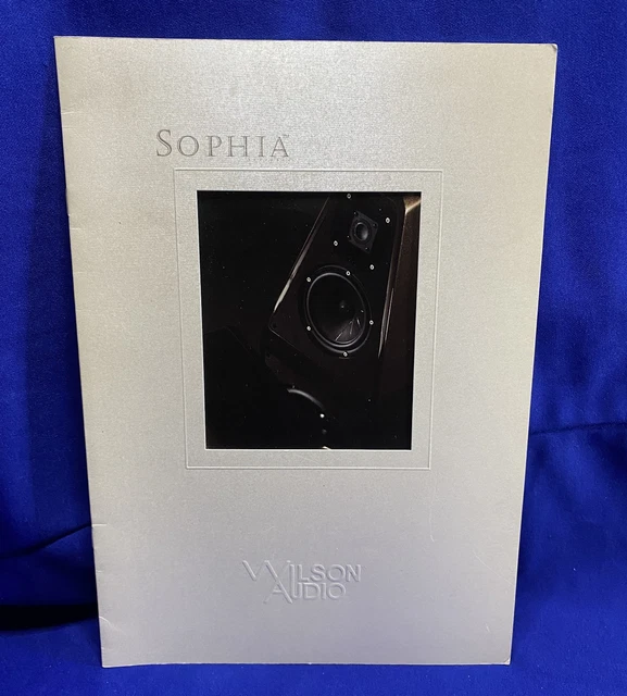 ALTAVOCES WILSON AUDIO SOPHIA Folleto de Producto Catálogo Alta