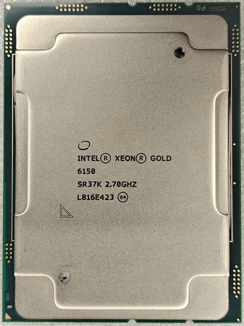 Intel CPU Xeon Gold 6150 18-Core 2,7GHz 24,75MB 165W FCLGA3647 - SR37K