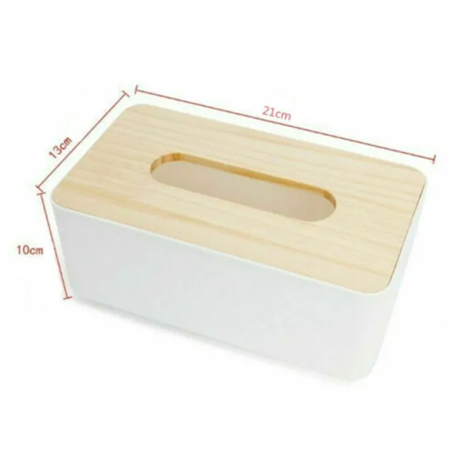 Tissue Box Dispenser Paper Storage Holder Napkin Case Organizer Wooden Cover AU 2
