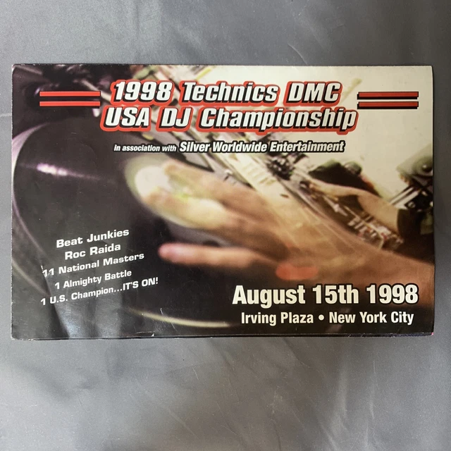 1998 NYC DMC Flyer Hip Hop Turntablist Lord Finesse A-TRAK Craze BEAT JUNKIES