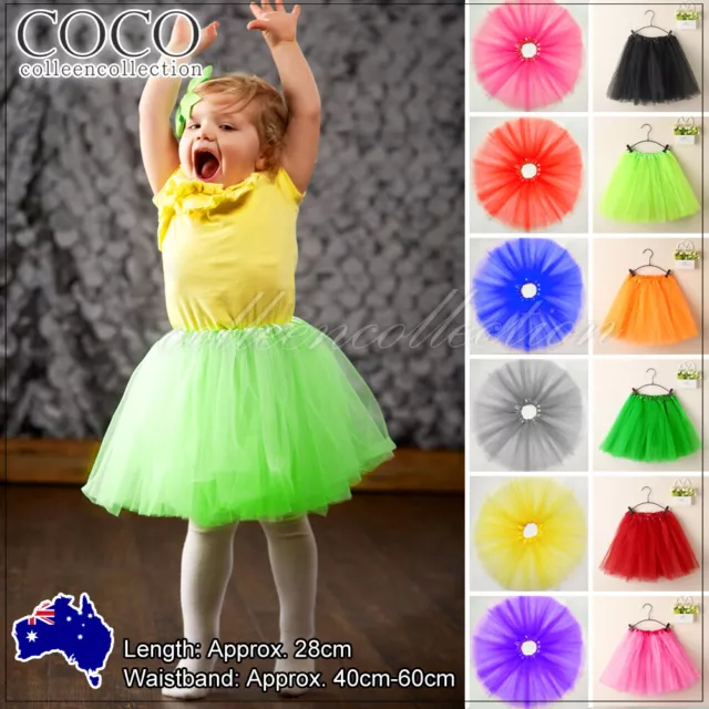 Kids Tutu Skirt Tulle Dressup Cosplay Party Costume Girl Child Dance Wear Ballet