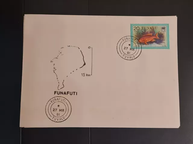 Tuvalu 1981 First Day Cover FDC QE2 Postage Stamps