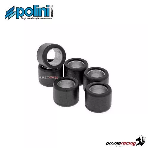 Rouleaux de variateur Polini mesurant 20x17 poids 14 g. Kit 6 rouleaux