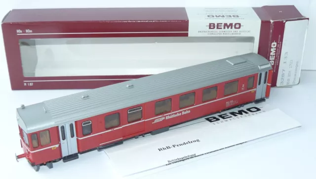 Bemo H0m 3287 133 ++ 2.Kl. Steuerwagen BDt 1723 der RhB Viafier in OVP ++#E4_274