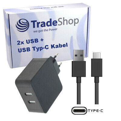 USB 3.1 tipo-C Dual Alimentatore Caricatore 2,4a per OnePlus 5t 6 Phicomm Passion 4 