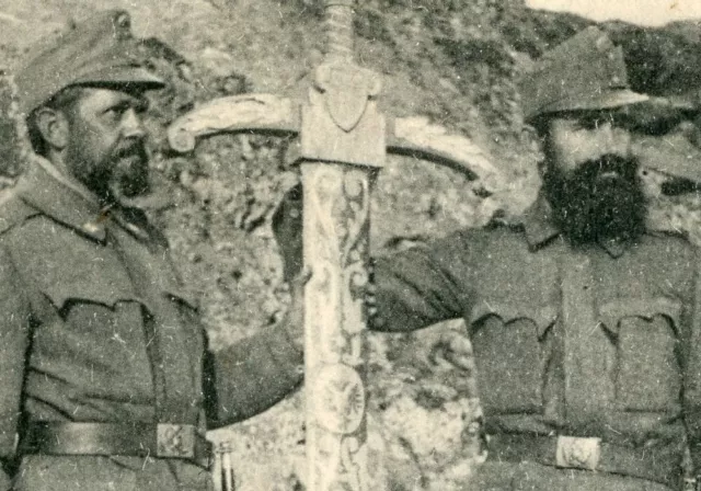 AK 1916 -WEHRSCHWERT vom K.k. Landsturm Inf. Bat. Nr 164- K.u.k. FELDPOSTAMT 223