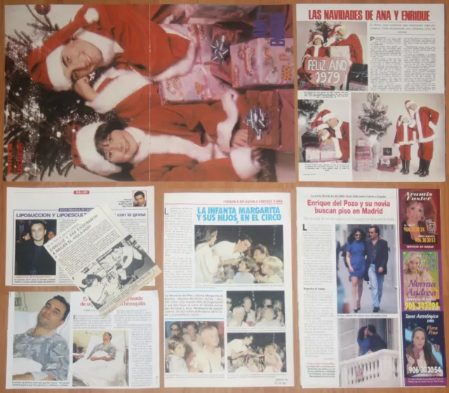 ENRIQUE Y ANA lote de prensa 1970s/90s revistas fotos poster clippings del pozo