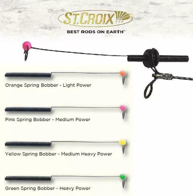 ST CROIX LEGEND Style Ice Fishing Glow Spring Bobbers and Mounts