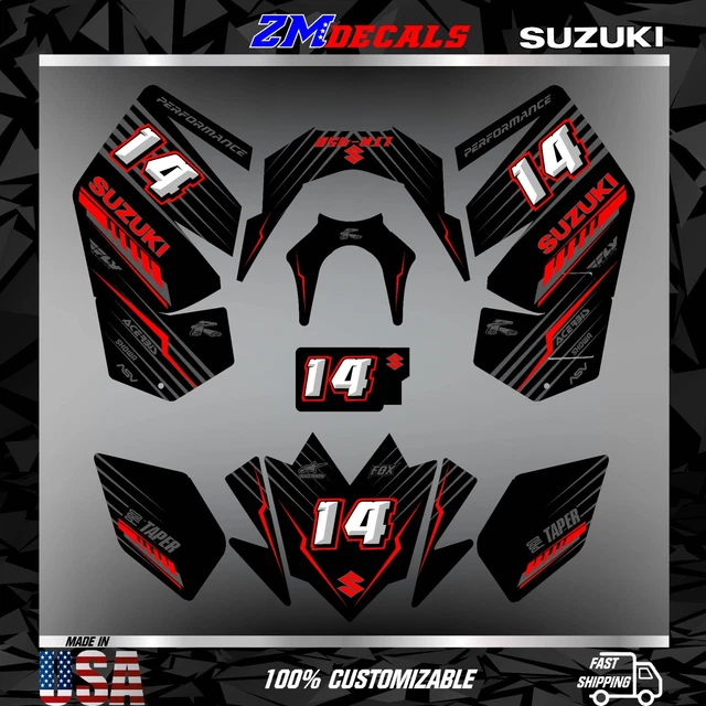 Kit Graphique Décalcomanie Pour Suzuki LTR450R – Toutes Années, Vinyle Brillant, MXgraphcis