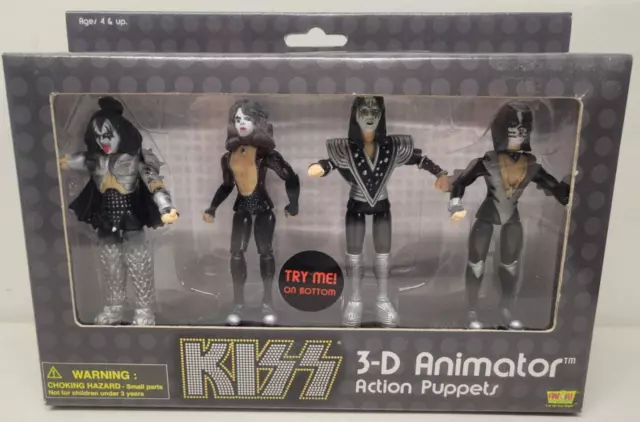 KISS-3D Animator-Action Puppets-Sealed-Official 2003-Ace Frehley/Gene Simmons