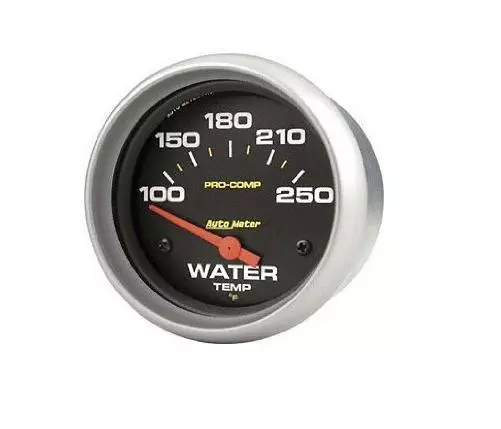 Auto Meter Pro-Comp Electric Water Temperature Temp 100-250 Deg F Gauge 2-5/8"