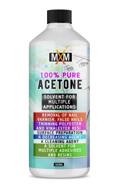 100%  Professional Acetone Acrylic False Nail Remover Gel Polish Remover 500ML