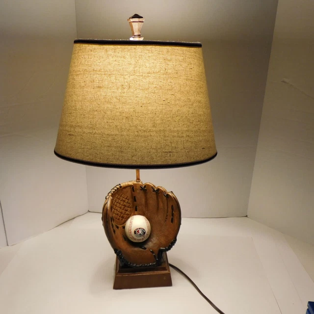 2012 Official Little League Baseball in Glove Table Lamp 27" Tall W/Shade