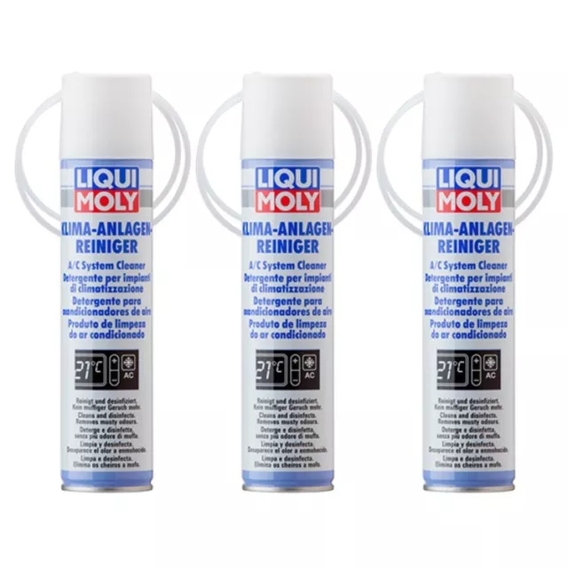 3x 250ML Liqui Moly 4087 Klima-Anlagen-Reiniger Limpiador de Aire Acondicionado