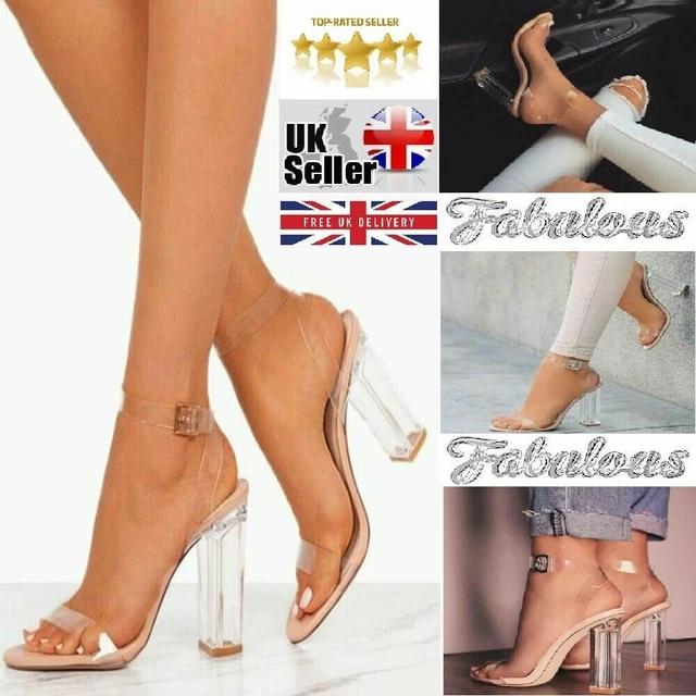 Perspex sandal heels online