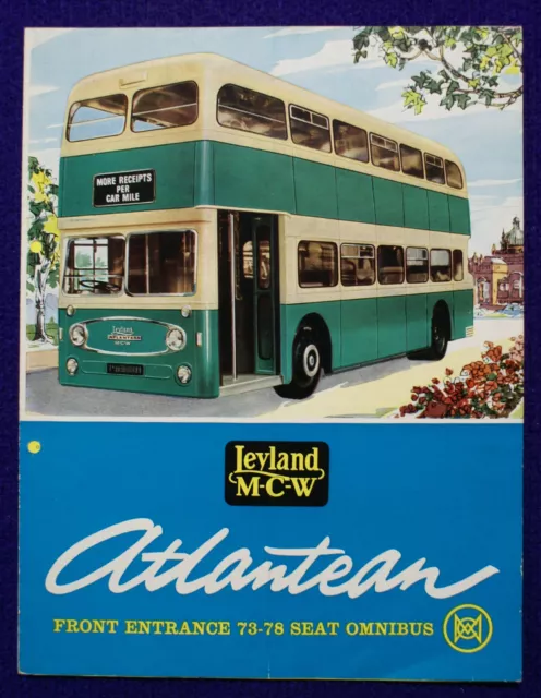 Leyland Mcw Atlantean Omnibus Passenger Chassis Bus Coach Brochure 1958