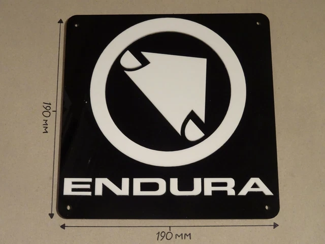 ENDURA Cycling, ENDURA Cycling Acrylic Sign. Black & White, 190 X 190mm
