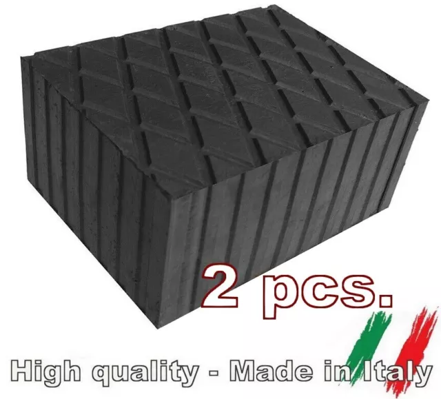 4 PCS. of RUBBER BLOCKS FOR LIFT - 6 x 4 3/4 x2,36 made ITALY