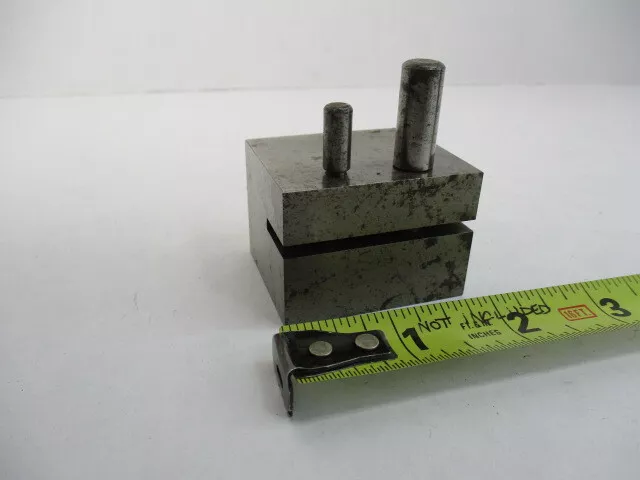 Small Two Hole Punch & Die Set, .184" & .332" Punches, Slot is 1/8", EC