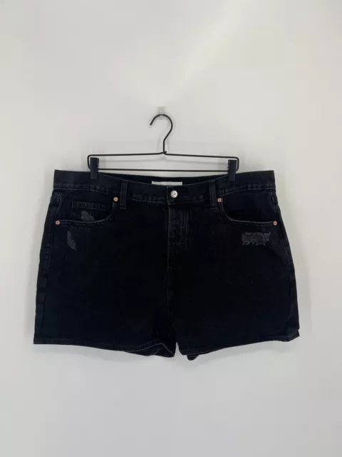 Zara High Rise Distressed Black Shorts - Size 24