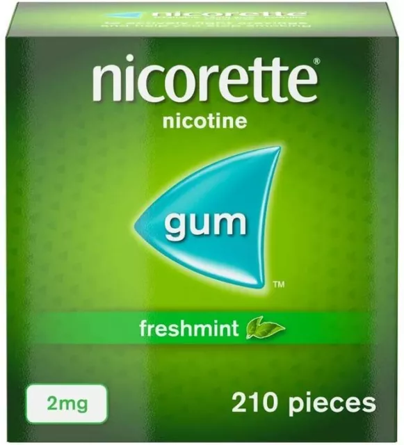 Nicorette Chewing Gum Freshmint 2mg 210 PiecesNew