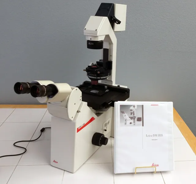 Leica Dmirb Dic Ict Nomarski Inverted Research Microscope, 3 Objectives + Manual
