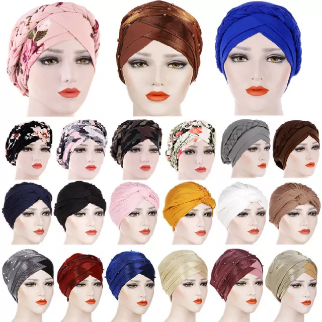 ✹ Cappello Turbante Musulmano Elastico Per Donna Cappello Chemio Per Perdita ☆