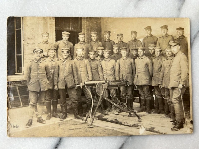 fotokarte maschinengewehr feldgrau masch gewehr compagnie feldpost Werland Westf