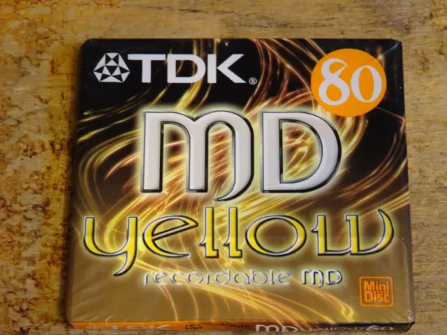 Minidisc TDK  80 min MD Yellow *Neuf s/ blister