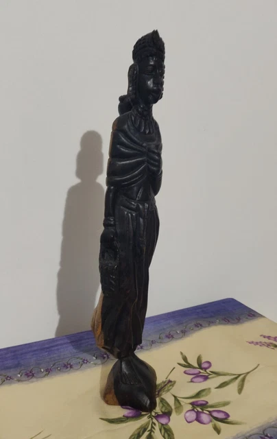 Statuetta in ebano bicolore arte Etiope, 40 cm, 950 grammi