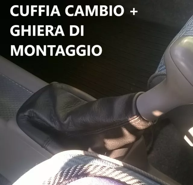 CUFFIA CAMBIO PER Fiat Panda 141 vera pelle + ghiera cornice in plastica  interna EUR 36,63 - PicClick IT