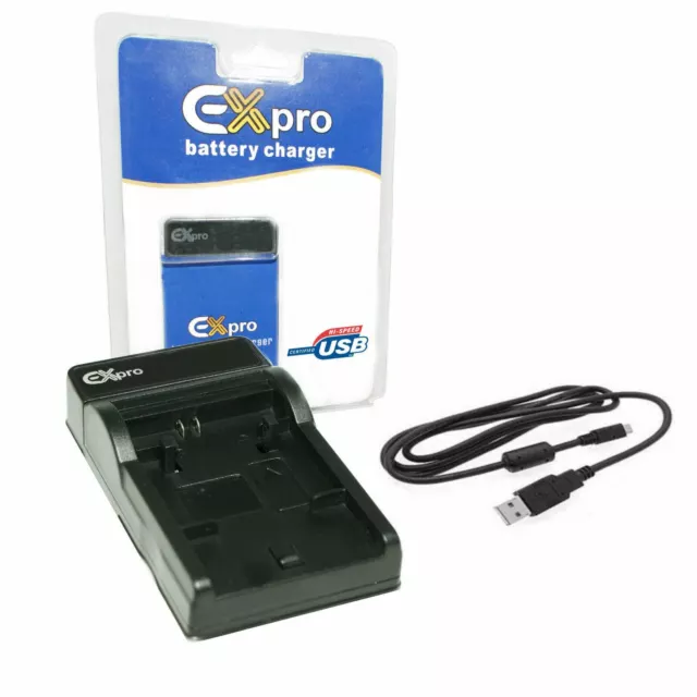 Ex-Pro for Sony NP-FE1, NPFE1 BC-CS2 EZi-Power USB Charger & USB Cable