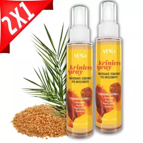 Kriniera Spray Lozione Perdita Capelli ANTICADUTA CRESCITA Riattiva Ricrescita