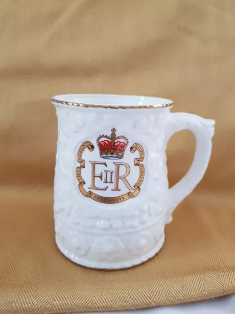 Roy Kirkham Queen Elizabeth II Silver Jubilee 1977 Tankard - Bone China