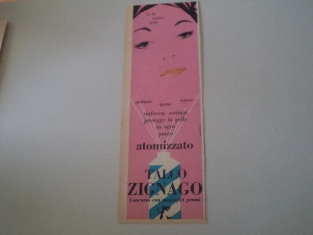 ADVERTISING ADVERTISING 1962 TALCO ATOMIZED ZIGNAGO £5.08 - PicClick UK