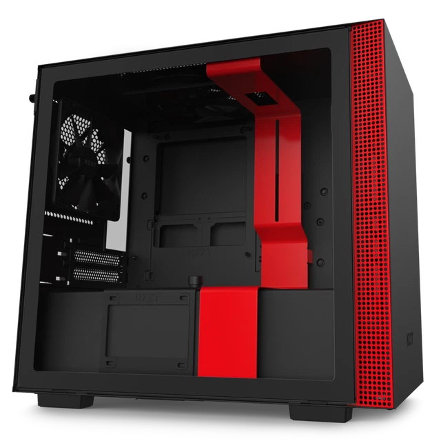 NZXT H210 BLACK/RED MiniITX Tower Gaming Desktop Computer Case New