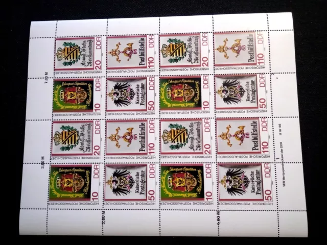 DDR 1990 RR kpl ZD-Bogen FALSCH GEZAHNT siehe Fotos ** FN 2 (A 8307)