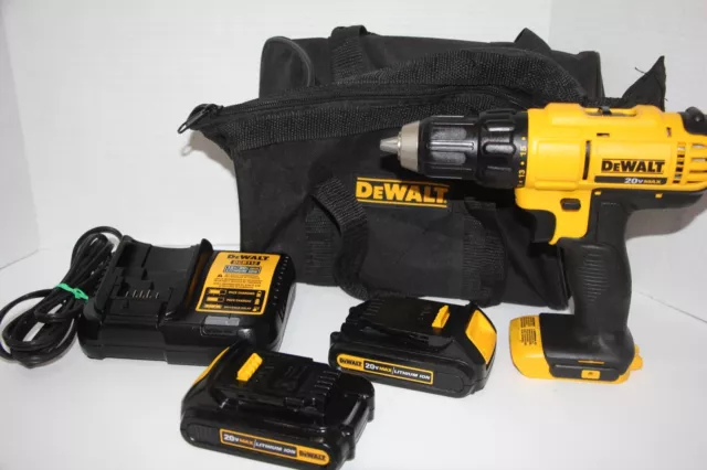 Dewalt DCD771C2 20V Max 1/2" Compact Drill Driver Kit w/2 Batt(1.3Ah)