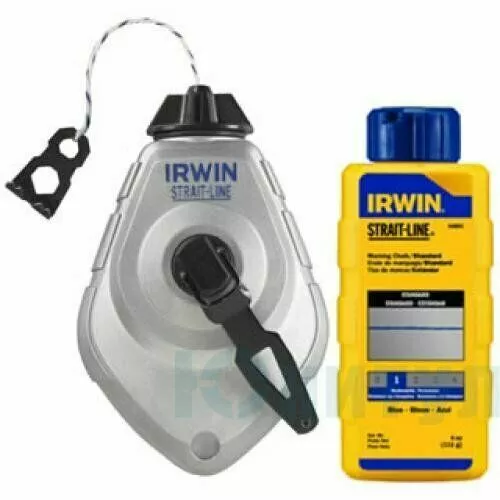 IRWIN Chalk Reel Set 30m & Blue Chalk 113g Strait-Line STL10507684