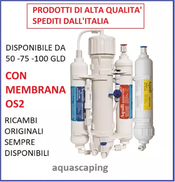 RONPSFV osmosi con filtro NO3 PO4 SiO2 e Valvola Lavaggio - Membrana OS2 100 GLD
