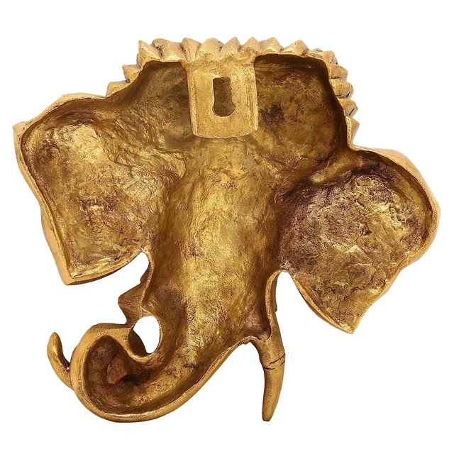 Brass Hand Crafted Hindu God Ganesha Mask Wall Hanging For Home Decor 3